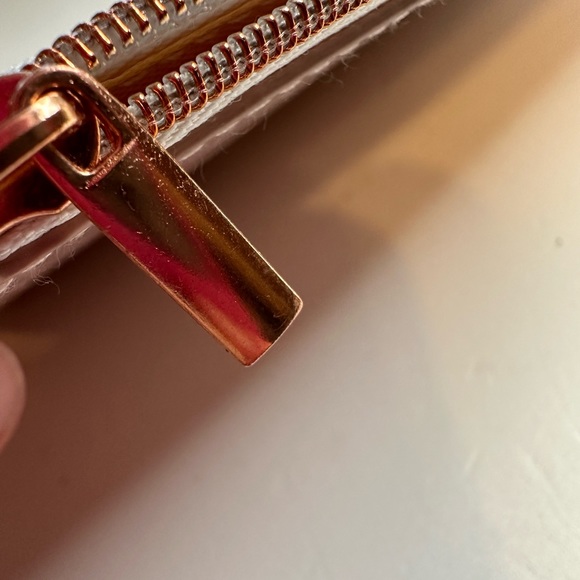 SOLD Jenny Patinkin Pale Pink Pouch Flat Long Zip Wallet-Case Phone Holder 4.75” - Picture 4 of 7